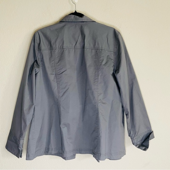 Cato womans Gray Button-Up Jacket XL lightweight utility casual transitional - Picture 6 of 6